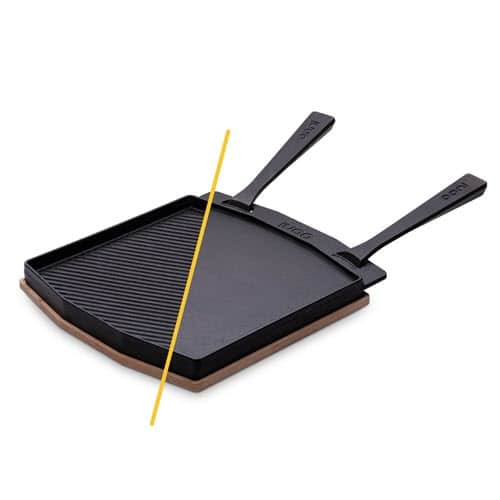 Ooni cast iron griddle with two sides cooking